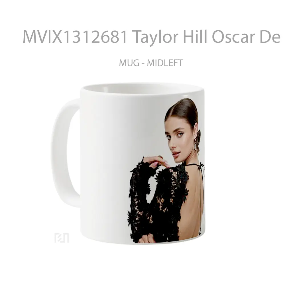 Mug Taylor Hill Oscar De La Renta Gelas Selebriti - All-side / Desain