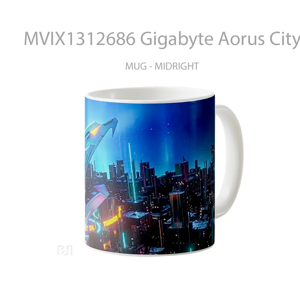 Mug Gigabyte Aorus City Gelas Keramik Unik - All-side / Desain
