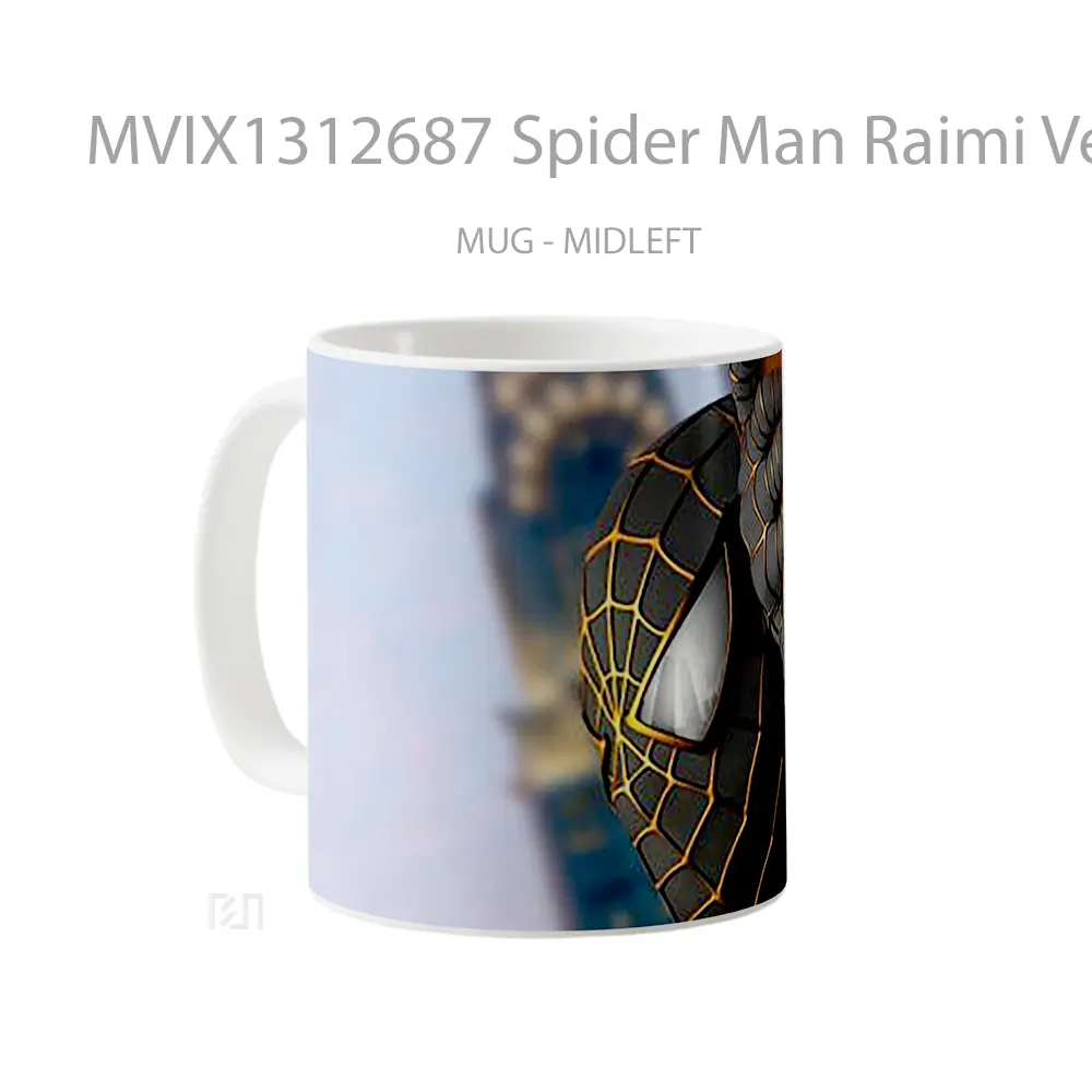 Mug Spider Man Raimi Verse Gold Suit Gelas Superhero - All-side / Desain
