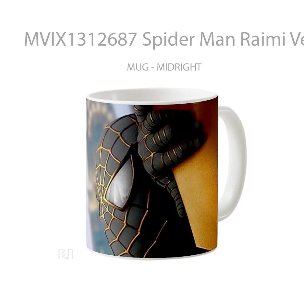 Mug Spider Man Raimi Verse Gold Suit Gelas Superhero - All-side / Desain
