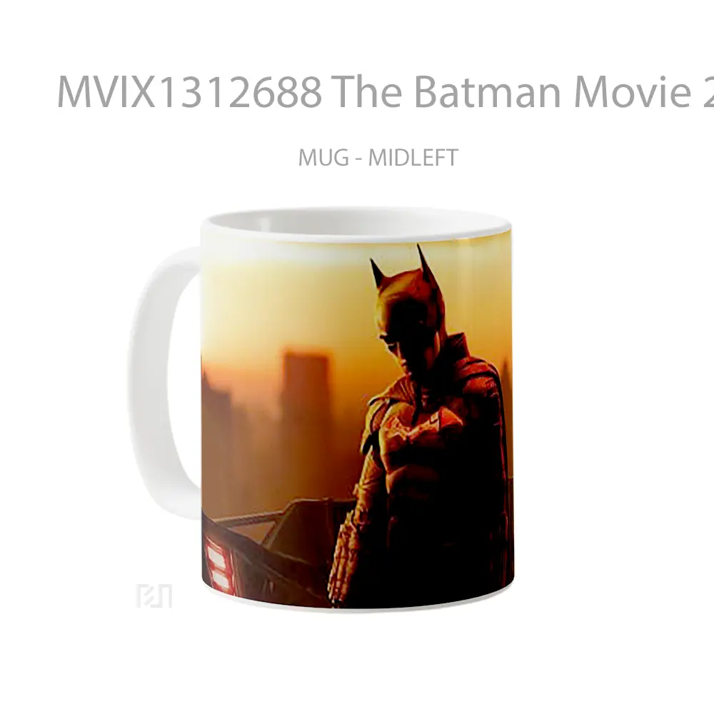 Mug The Batman Movie 2022 Gelas Superhero - All-side / Desain
