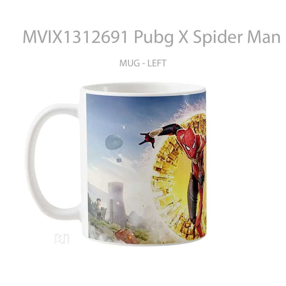 Mug Pubg X Spider Man Gelas Superhero - All-side / Desain