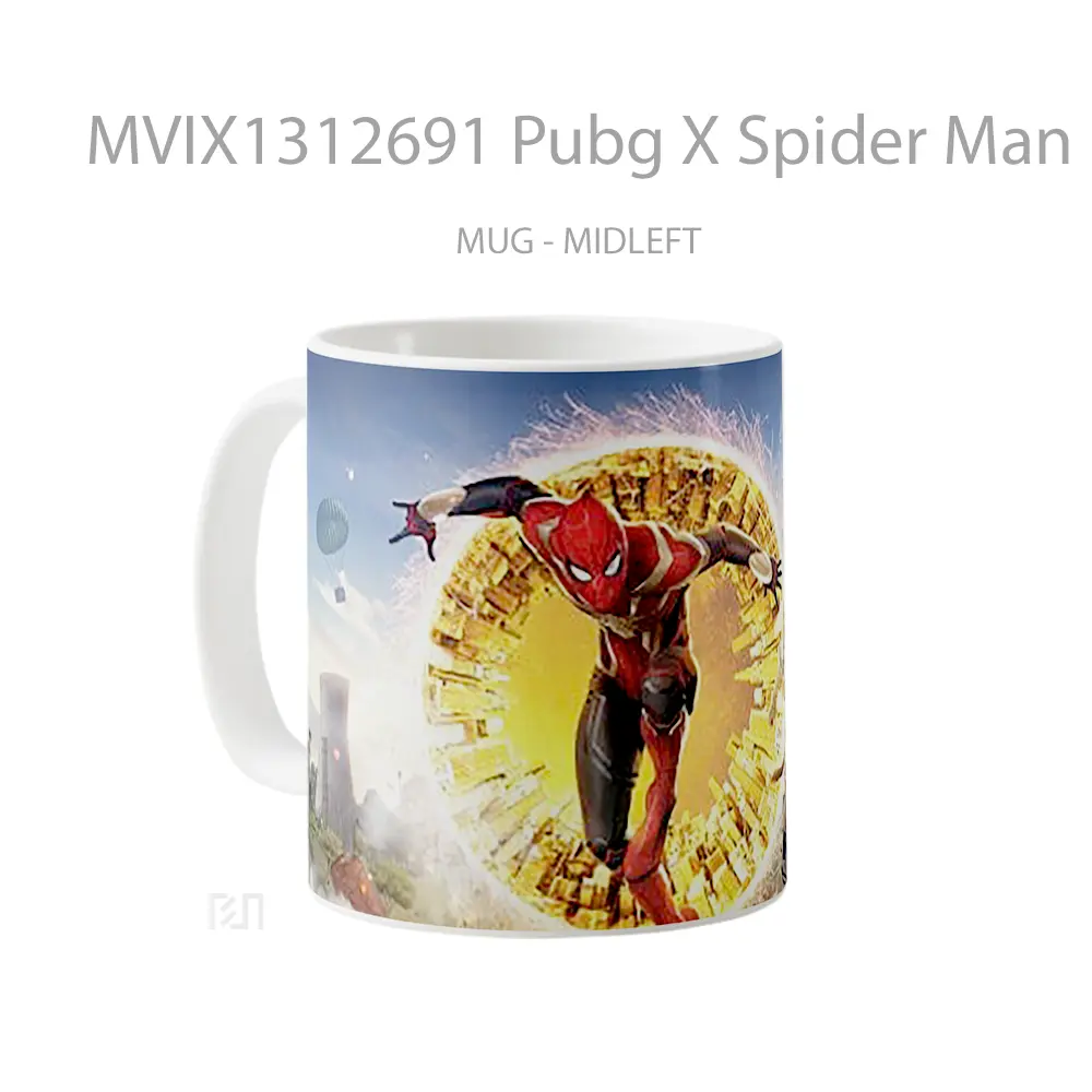 Mug Pubg X Spider Man Gelas Superhero - All-side / Desain