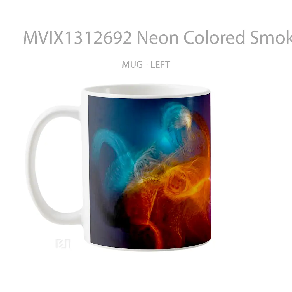 Mug Neon Colored Smoke Gelas Keramik Unik - All-side / Desain