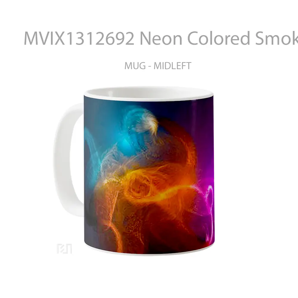 Mug Neon Colored Smoke Gelas Keramik Unik - All-side / Desain
