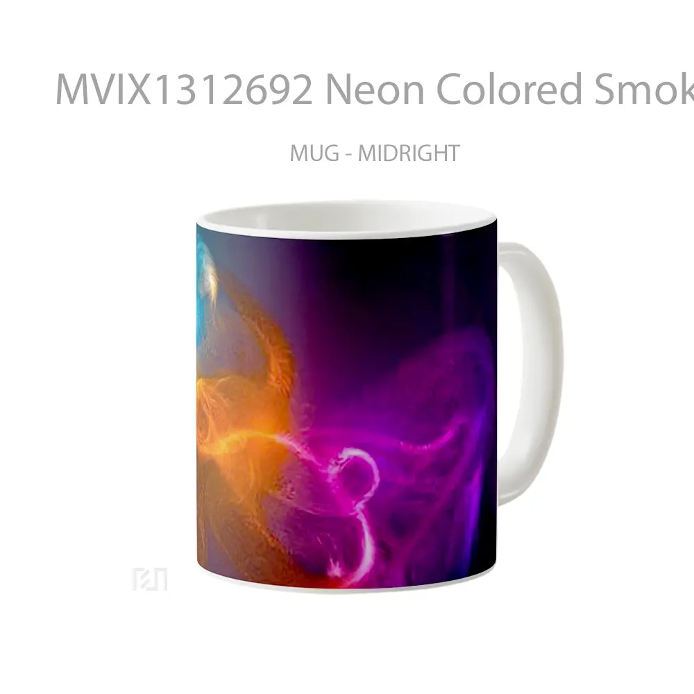Mug Neon Colored Smoke Gelas Keramik Unik - All-side / Desain