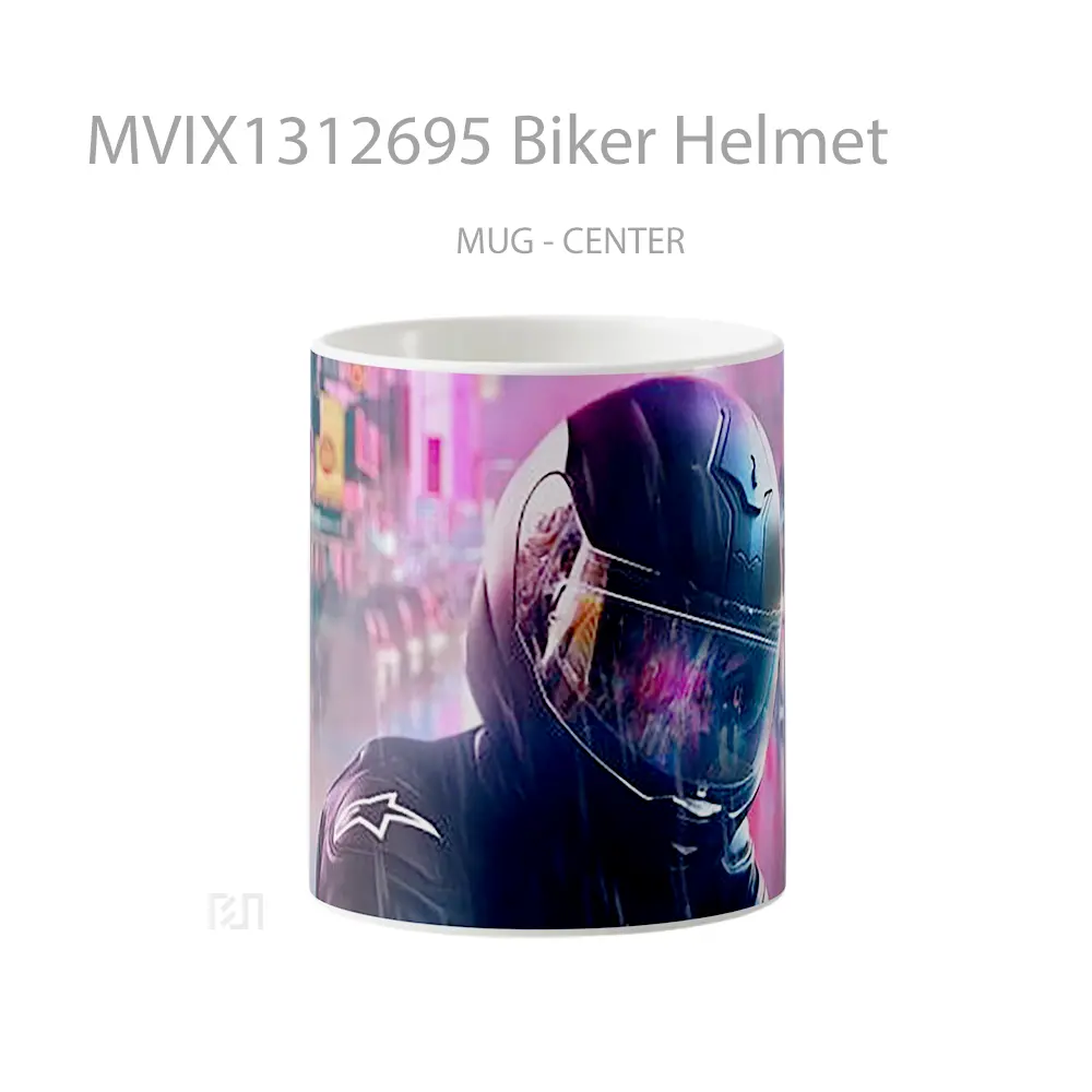 Mug Biker Helmet Gelas Keramik Unik