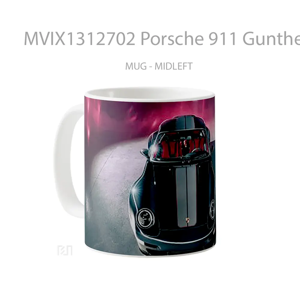 Mug Porsche 911 Guntherwerks Front Top Cangkir Mobil - Tampak Tengah