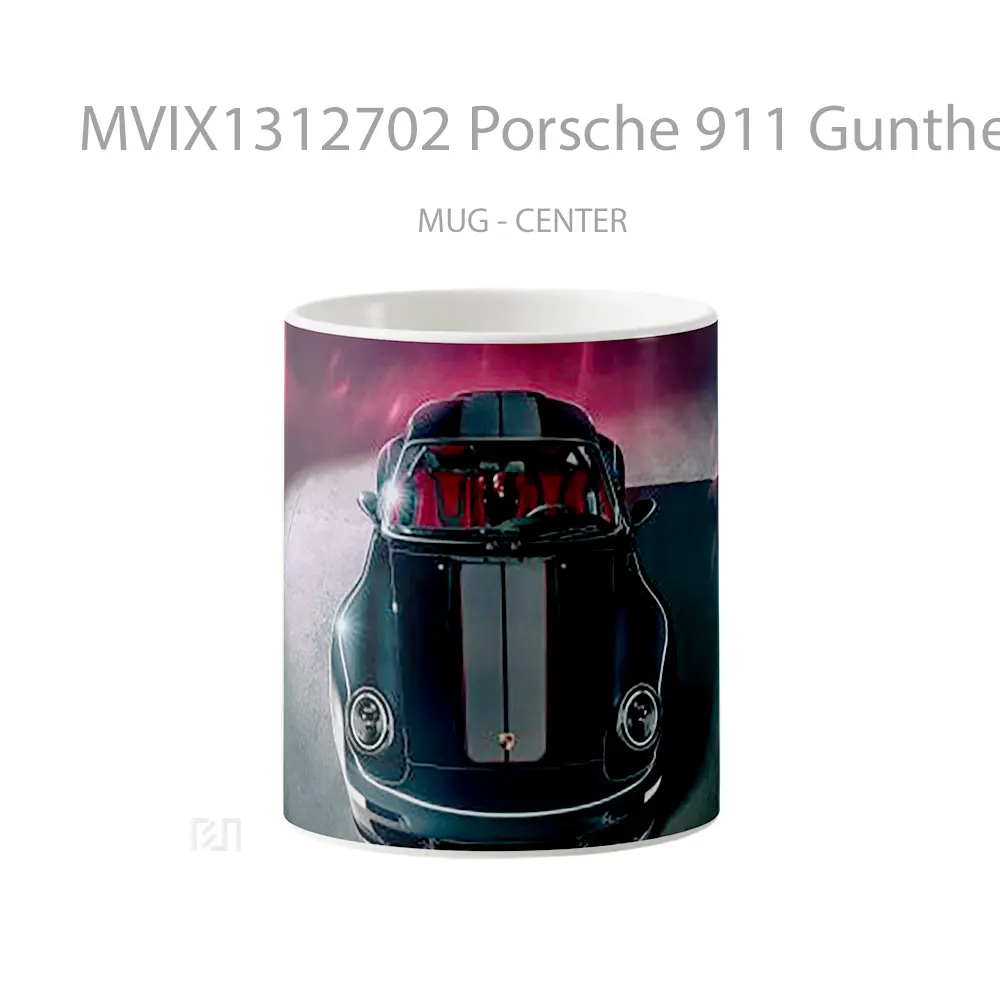 Mug Porsche 911 Guntherwerks Front Top Cangkir Mobil