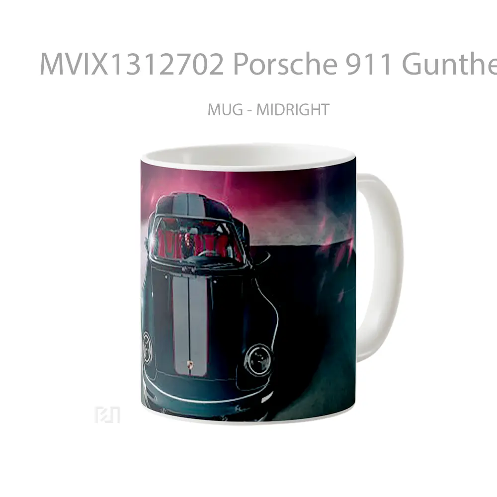 Mug Porsche 911 Guntherwerks Front Top Cangkir Mobil - Tampak Tengah