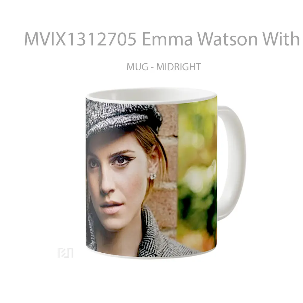 Mug Emma Watson With A Cap Gelas Selebriti - All-side / Desain