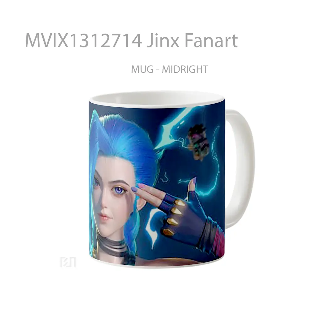 Mug Jinx Fanart Gelas Keramik Unik - All-side / Desain