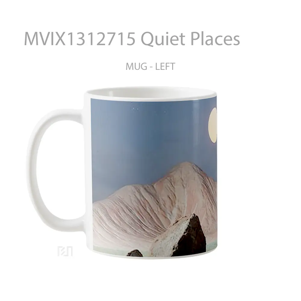 Mug Quiet Places Gelas Keramik Unik - All-side / Desain