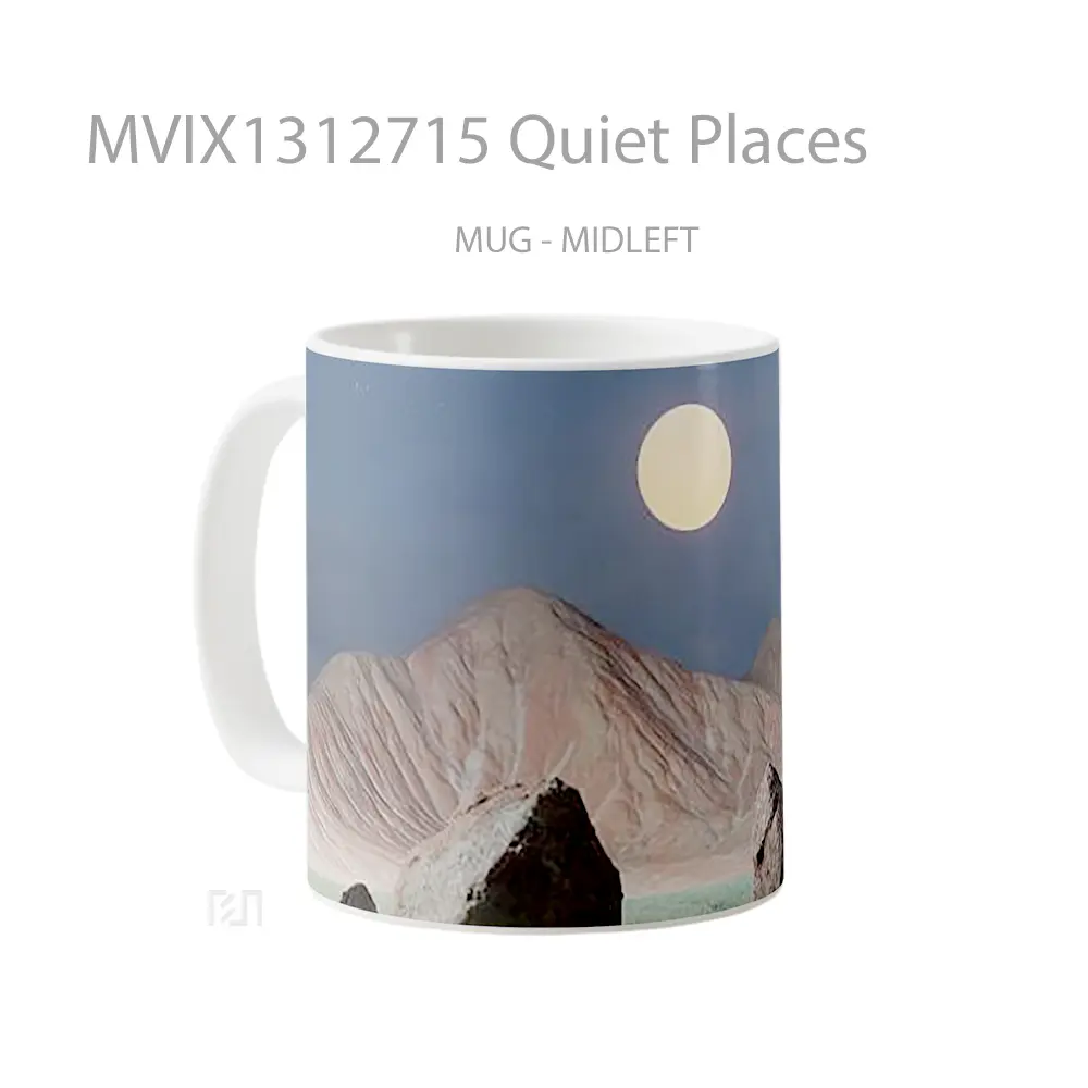 Mug Quiet Places Gelas Keramik Unik - All-side / Desain