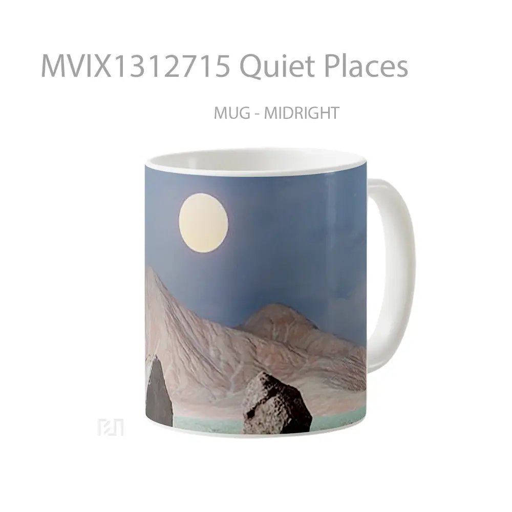 Mug Quiet Places Gelas Keramik Unik - All-side / Desain
