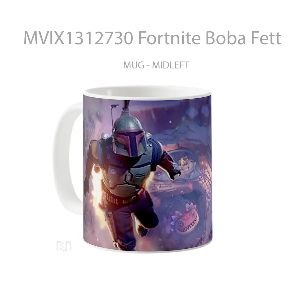 Mug Fortnite Boba Fett Cangkir Gamer - All-side / Desain