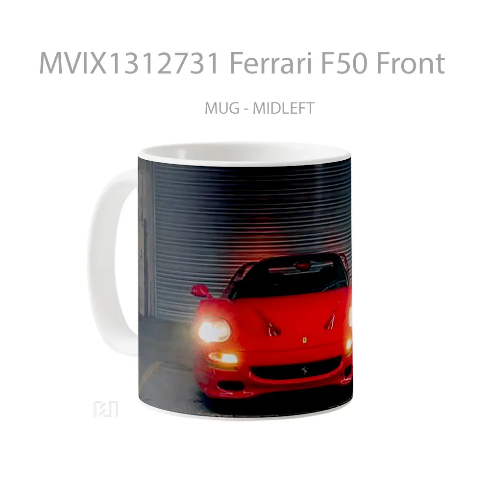 Mug Ferrari F50 Front Cangkir Mobil - Tampak Tengah