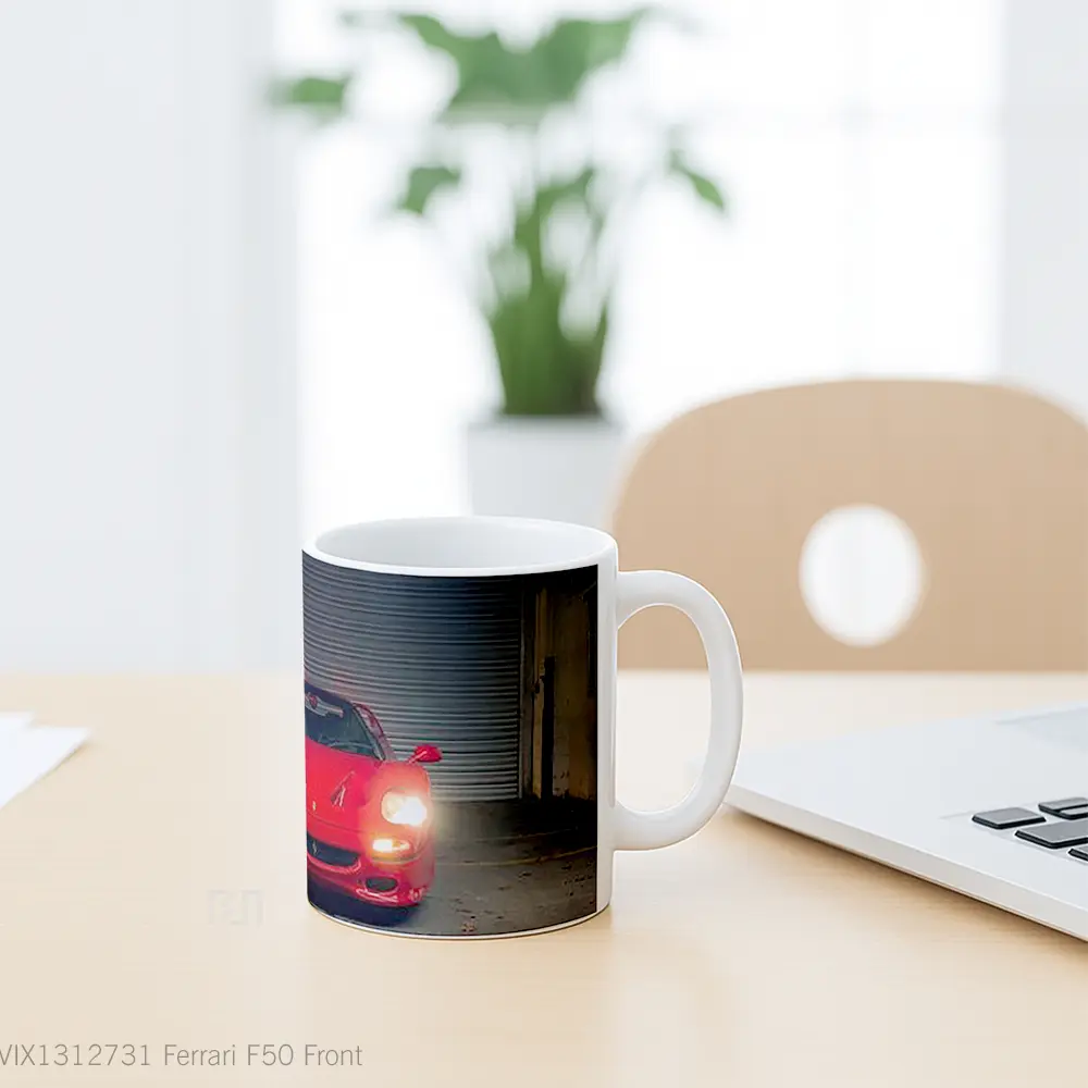 Mug Ferrari F50 Front Cangkir Mobil - Tampak Tengah