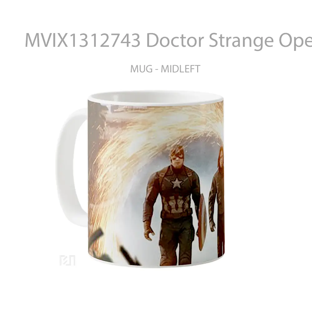 Mug Doctor Strange Opening Portal To Captain America And Bucky Gelas Superhero - All-side / Desain