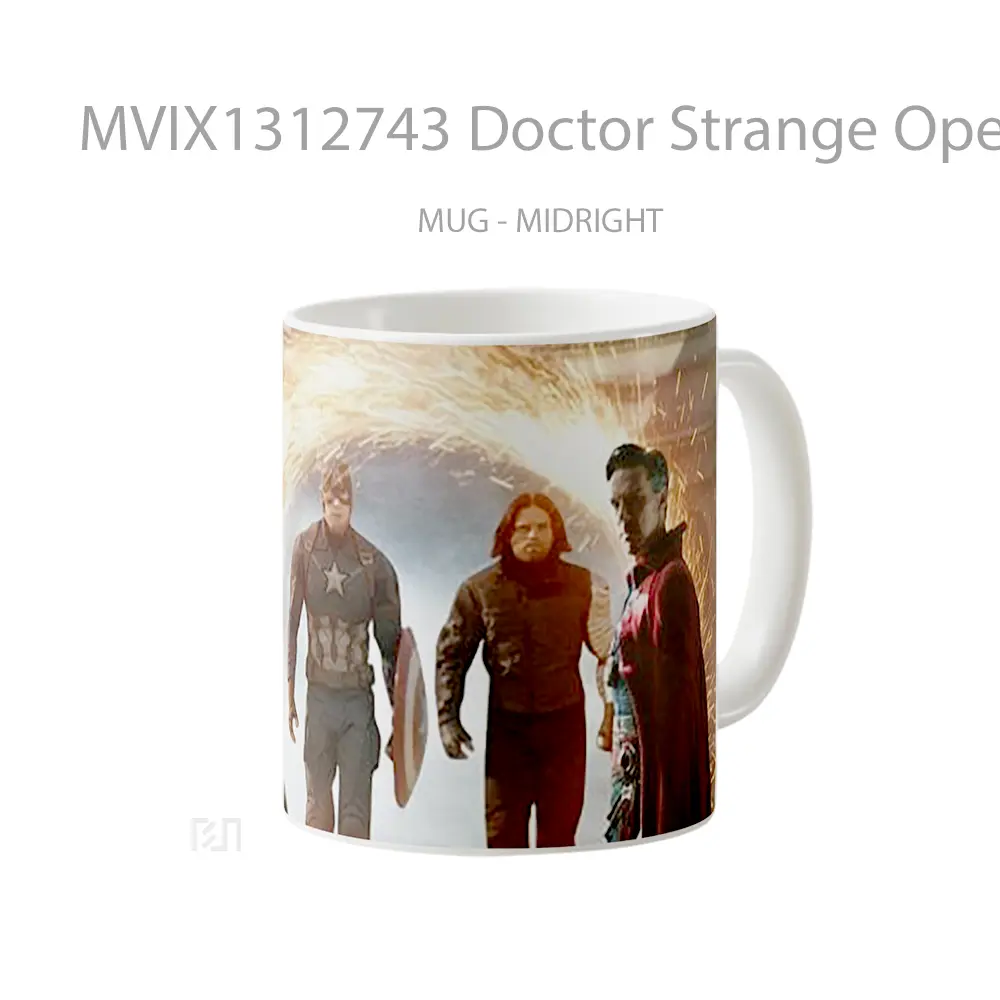 Mug Doctor Strange Opening Portal To Captain America And Bucky Gelas Superhero - All-side / Desain