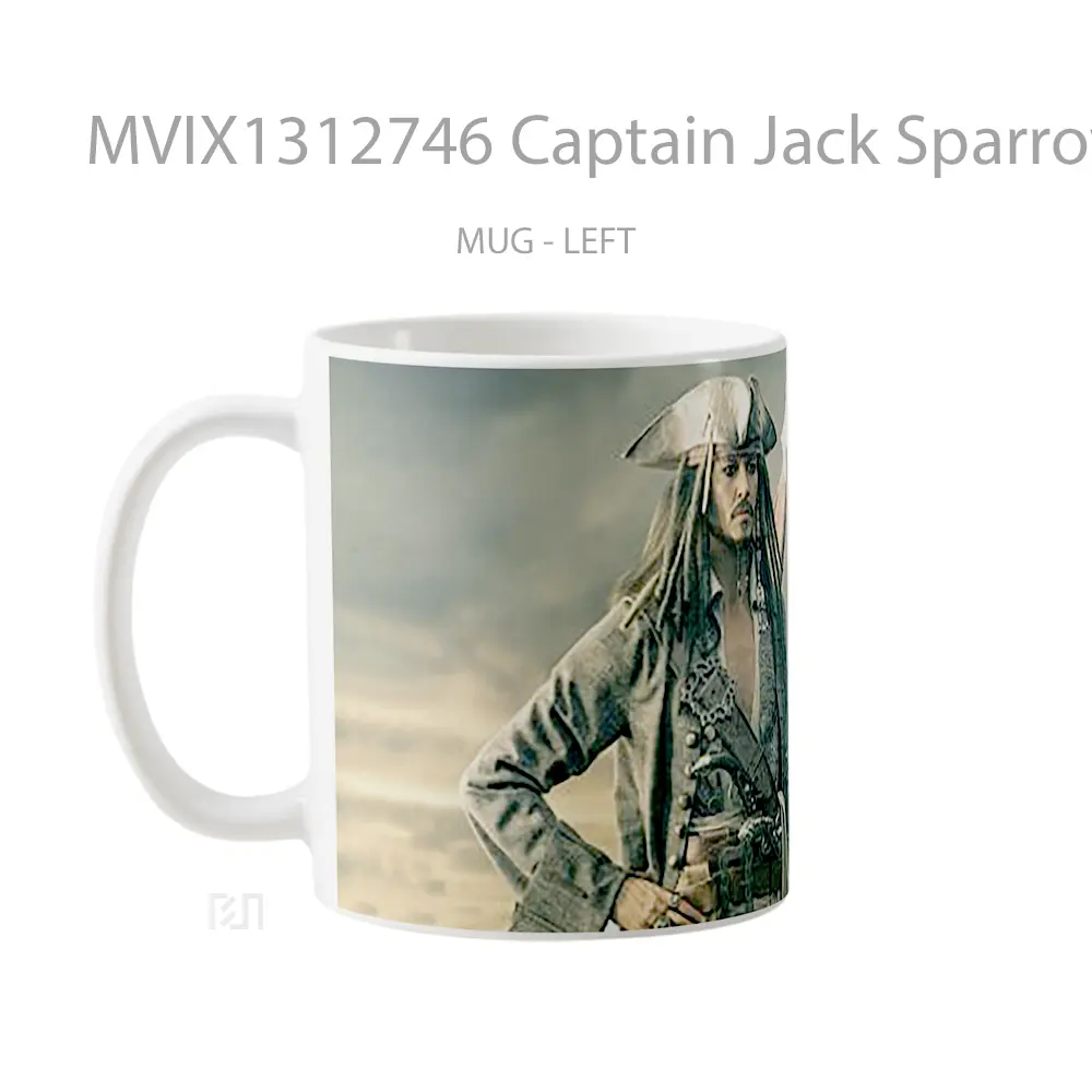 Mug Captain Jack Sparrow Gelas Keramik Unik - All-side / Desain