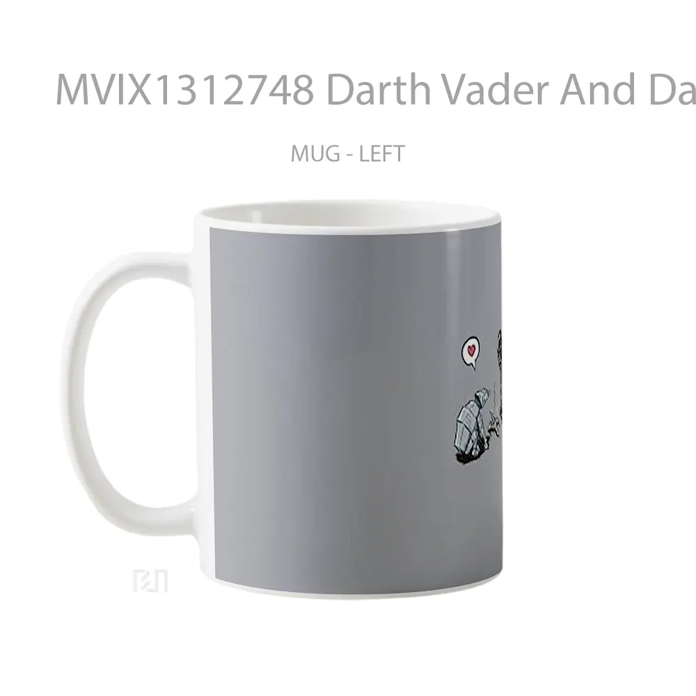 Mug Darth Vader And Damaged Plane Gelas Star Wars - All-side / Desain