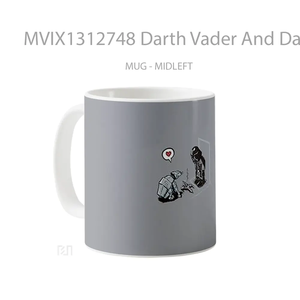 Mug Darth Vader And Damaged Plane Gelas Star Wars - All-side / Desain