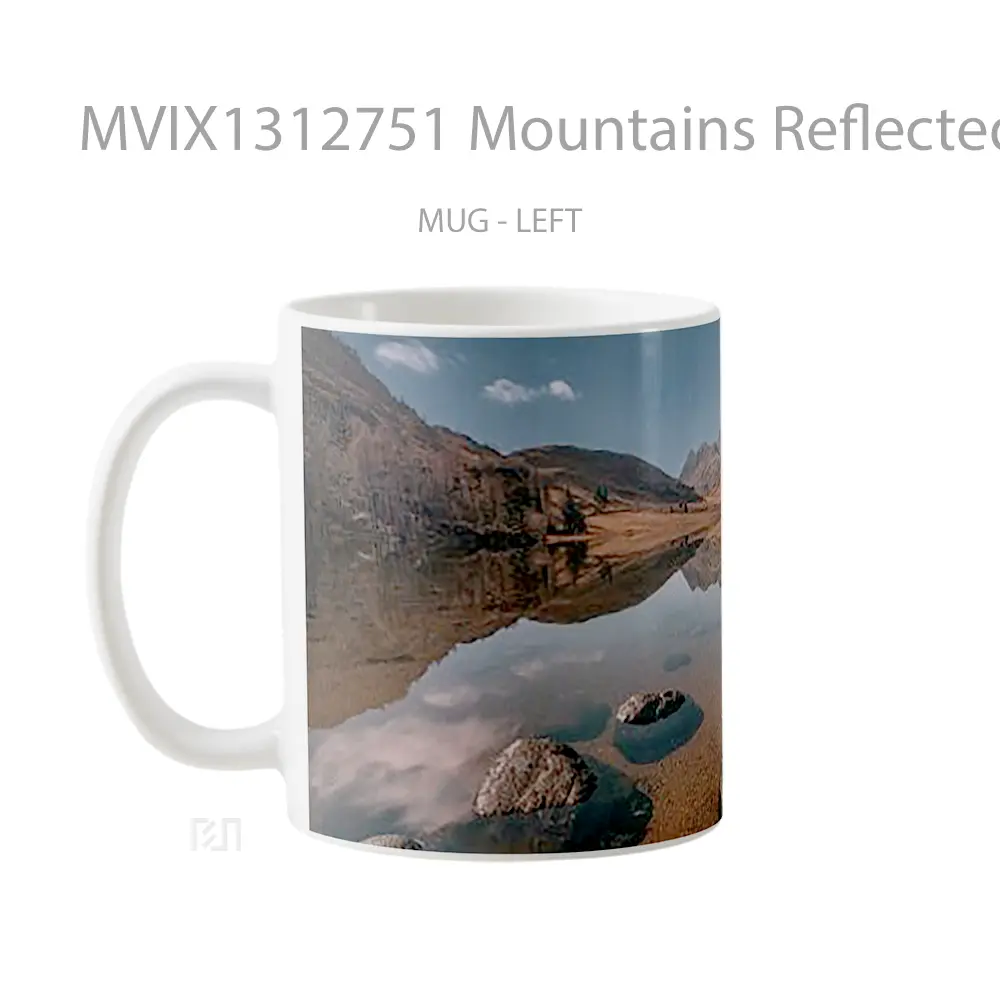 Mug Mountains Reflected In Small Lake Gelas Pemandangan Alam - All-side / Desain
