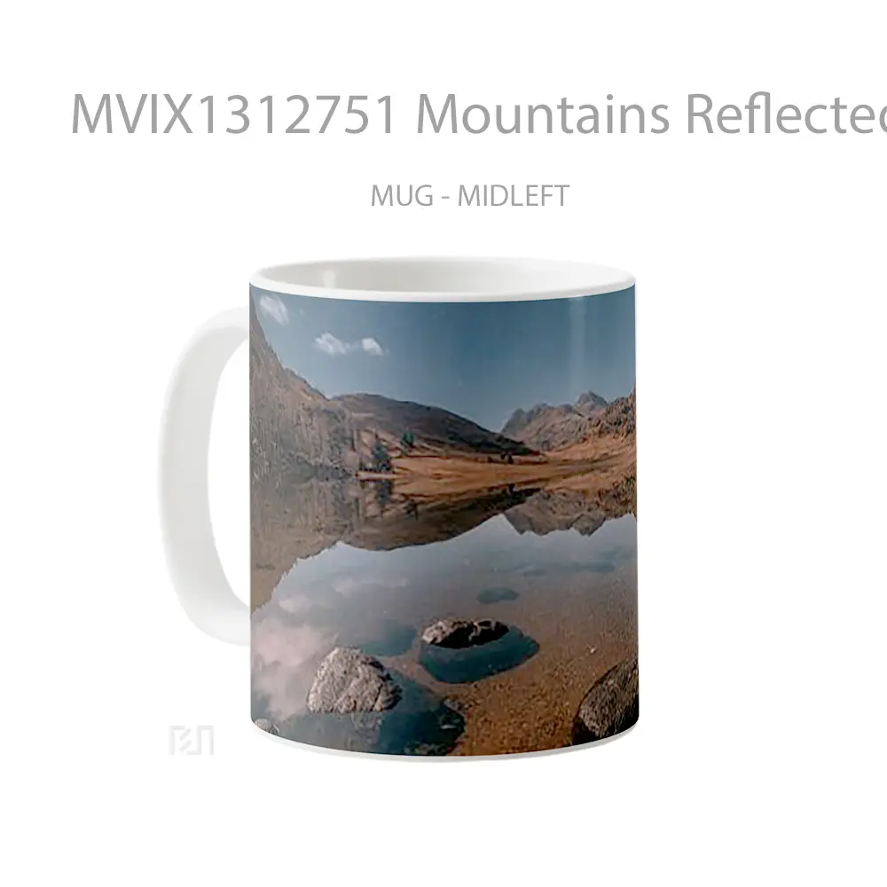 Mug Mountains Reflected In Small Lake Gelas Pemandangan Alam - All-side / Desain
