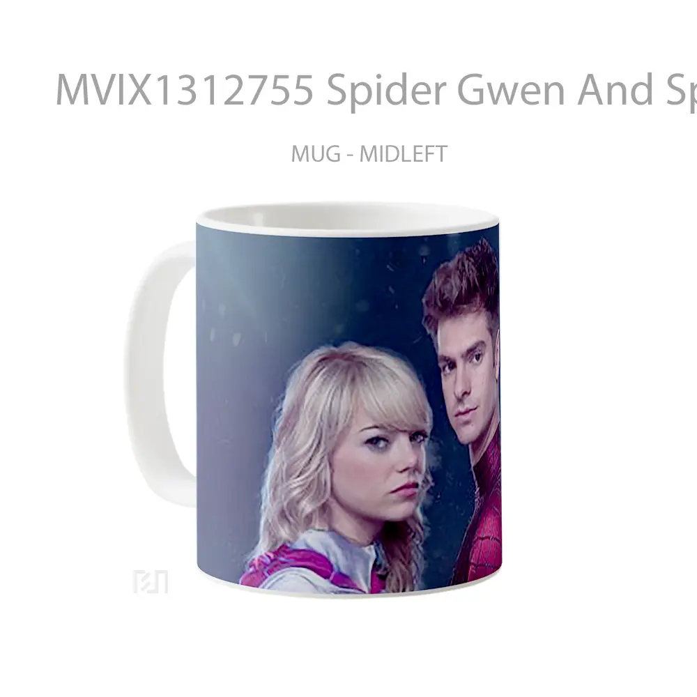 Mug Spider Gwen And Spider Man Gelas Superhero - All-side / Desain
