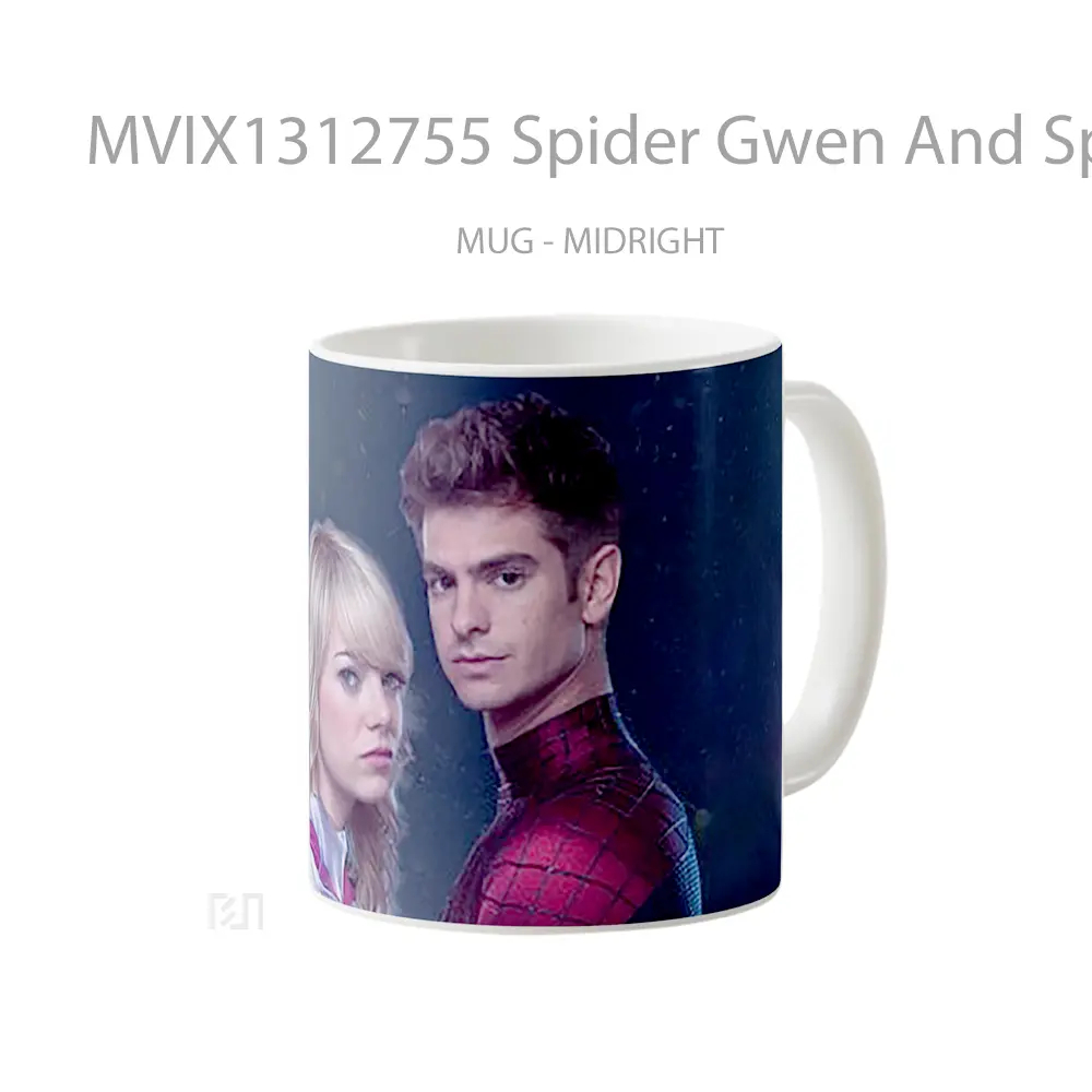 Mug Spider Gwen And Spider Man Gelas Superhero - All-side / Desain