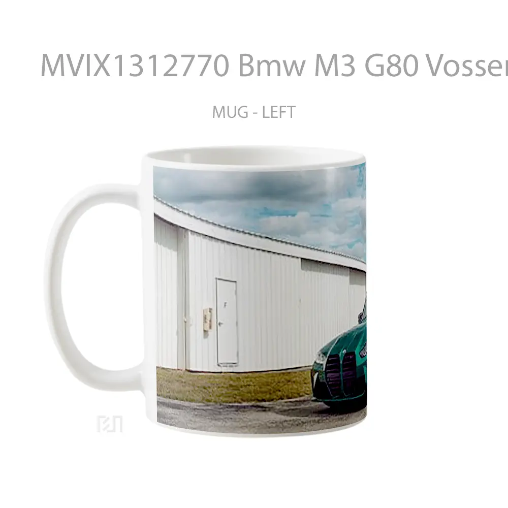 Mug Bmw M3 G80 Vossen Wheels Cangkir Mobil - All-side / Desain