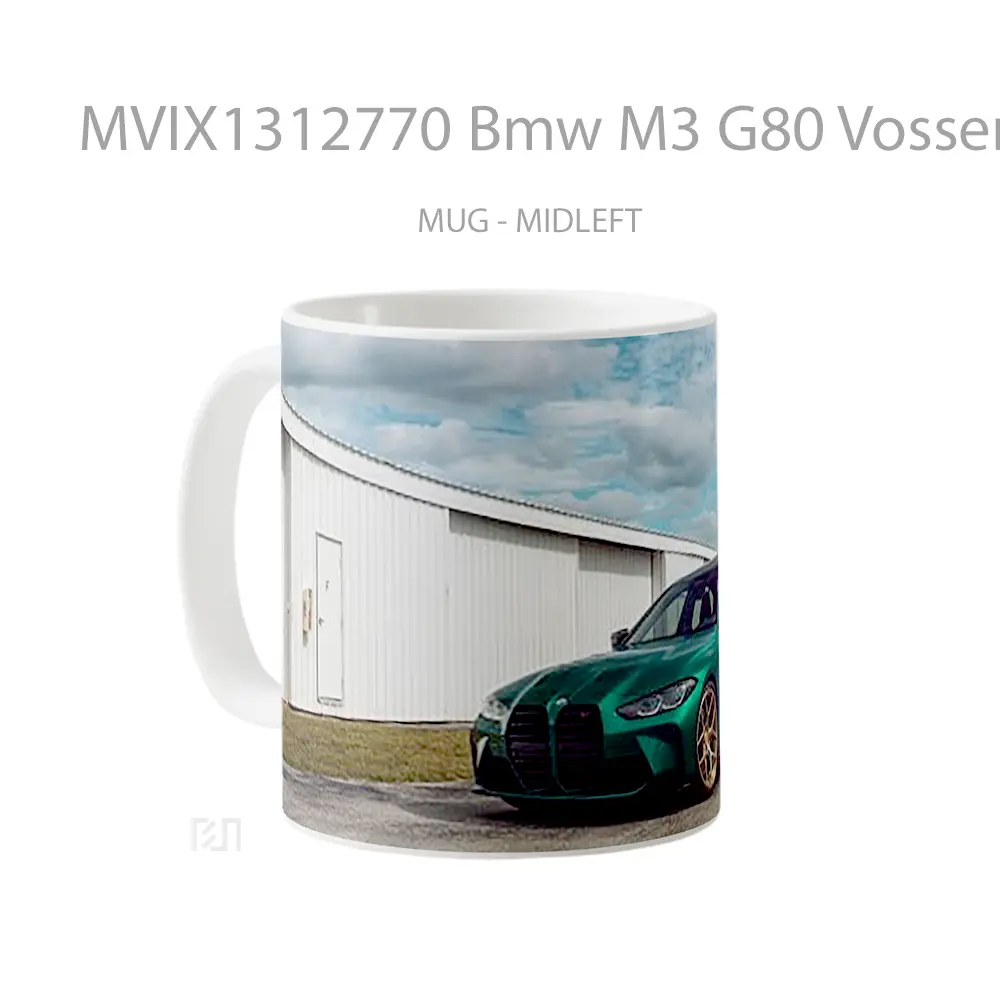 Mug Bmw M3 G80 Vossen Wheels Cangkir Mobil - All-side / Desain