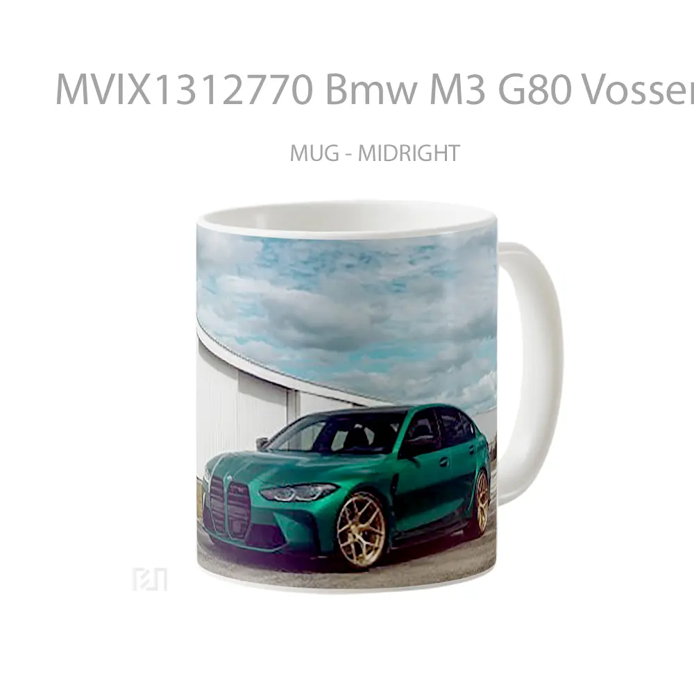 Mug Bmw M3 G80 Vossen Wheels Cangkir Mobil - All-side / Desain
