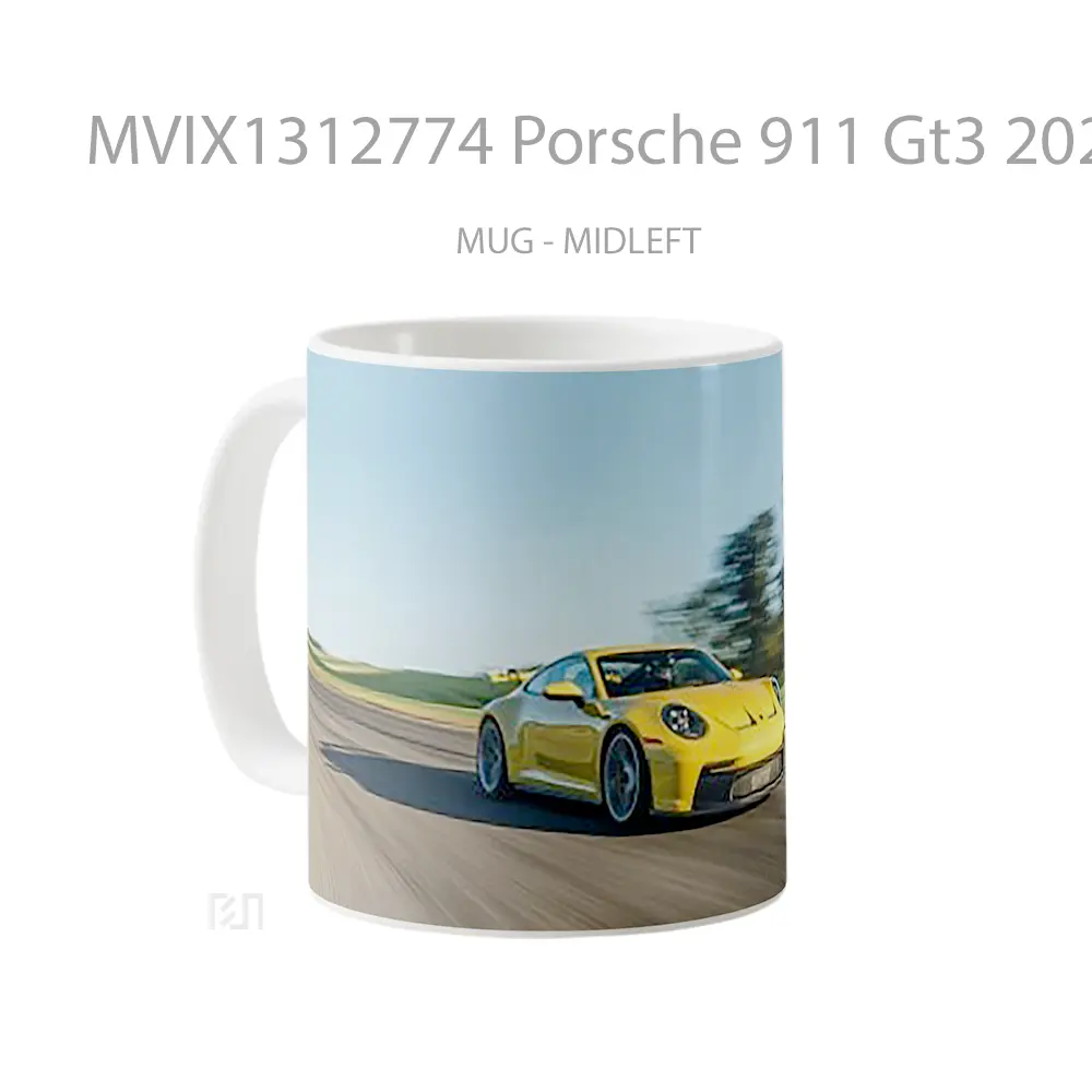 Mug Porsche 911 Gt3 2022 Cangkir Mobil - All-side / Desain
