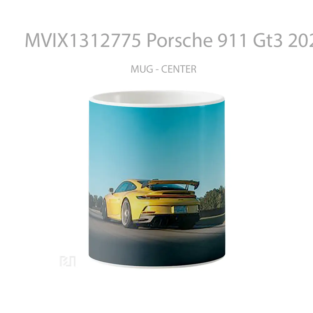 Mug Porsche 911 Gt3 2022 Rear Cangkir Mobil