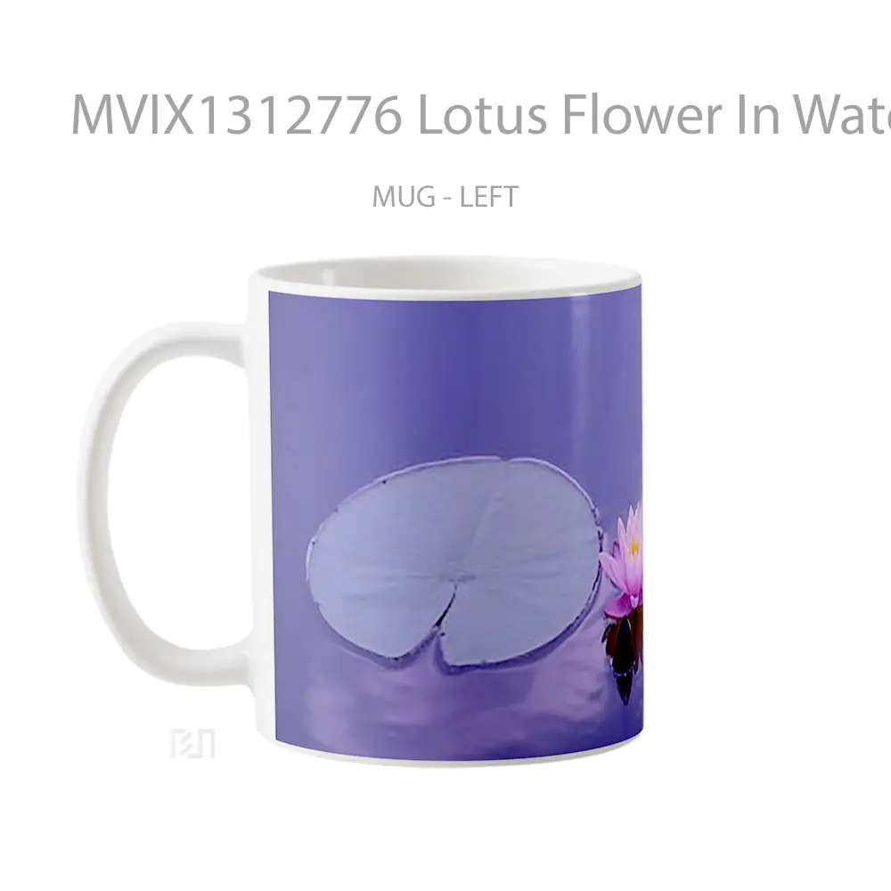 Mug Lotus Flower In Water Gelas Pemandangan Alam - All-side / Desain