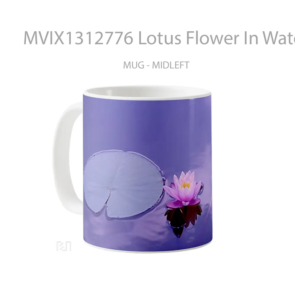 Mug Lotus Flower In Water Gelas Pemandangan Alam - All-side / Desain