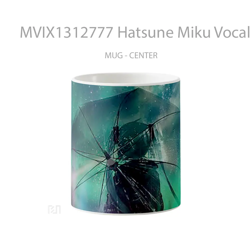 Mug Hatsune Miku Vocaloid In The Rain Gelas Pemandangan Alam