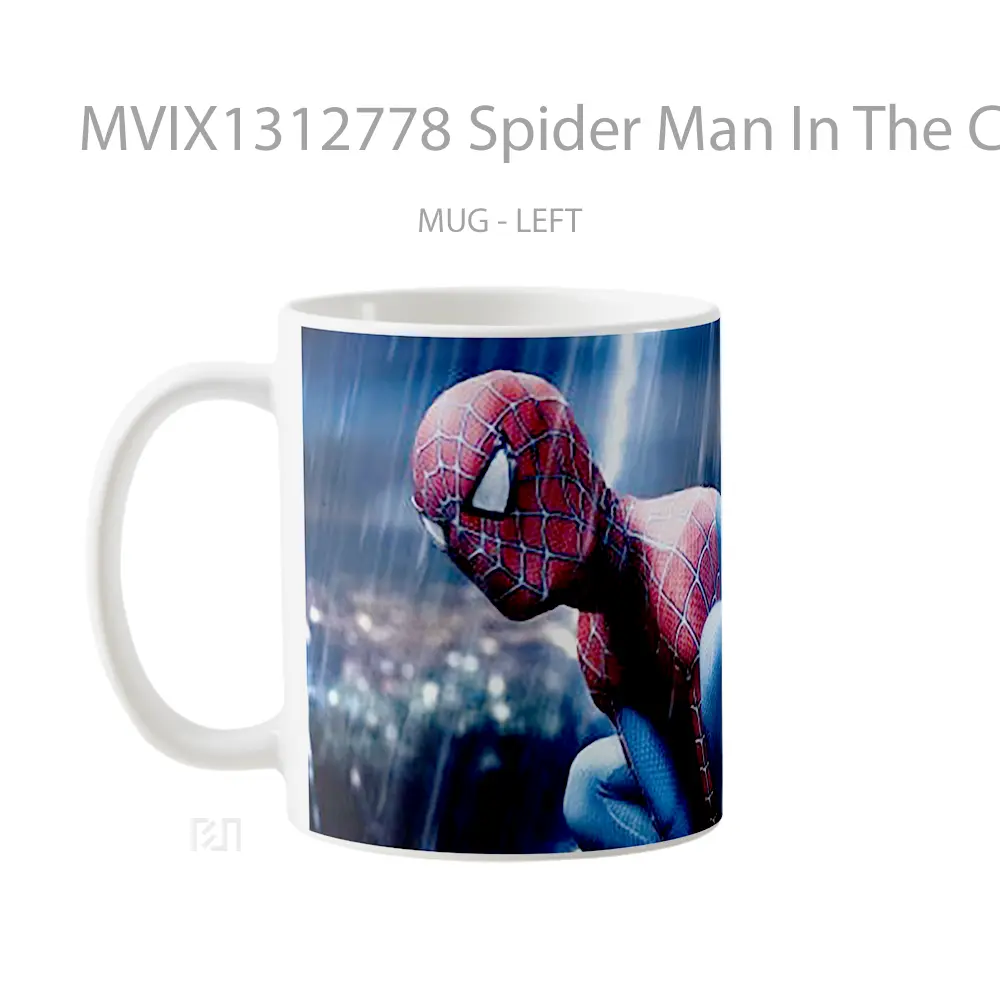 Mug Spider Man In The City Cosplay Gelas Superhero - All-side / Desain