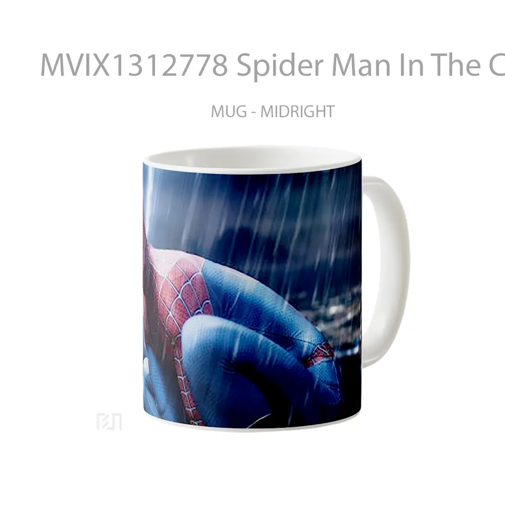 Mug Spider Man In The City Cosplay Gelas Superhero - All-side / Desain