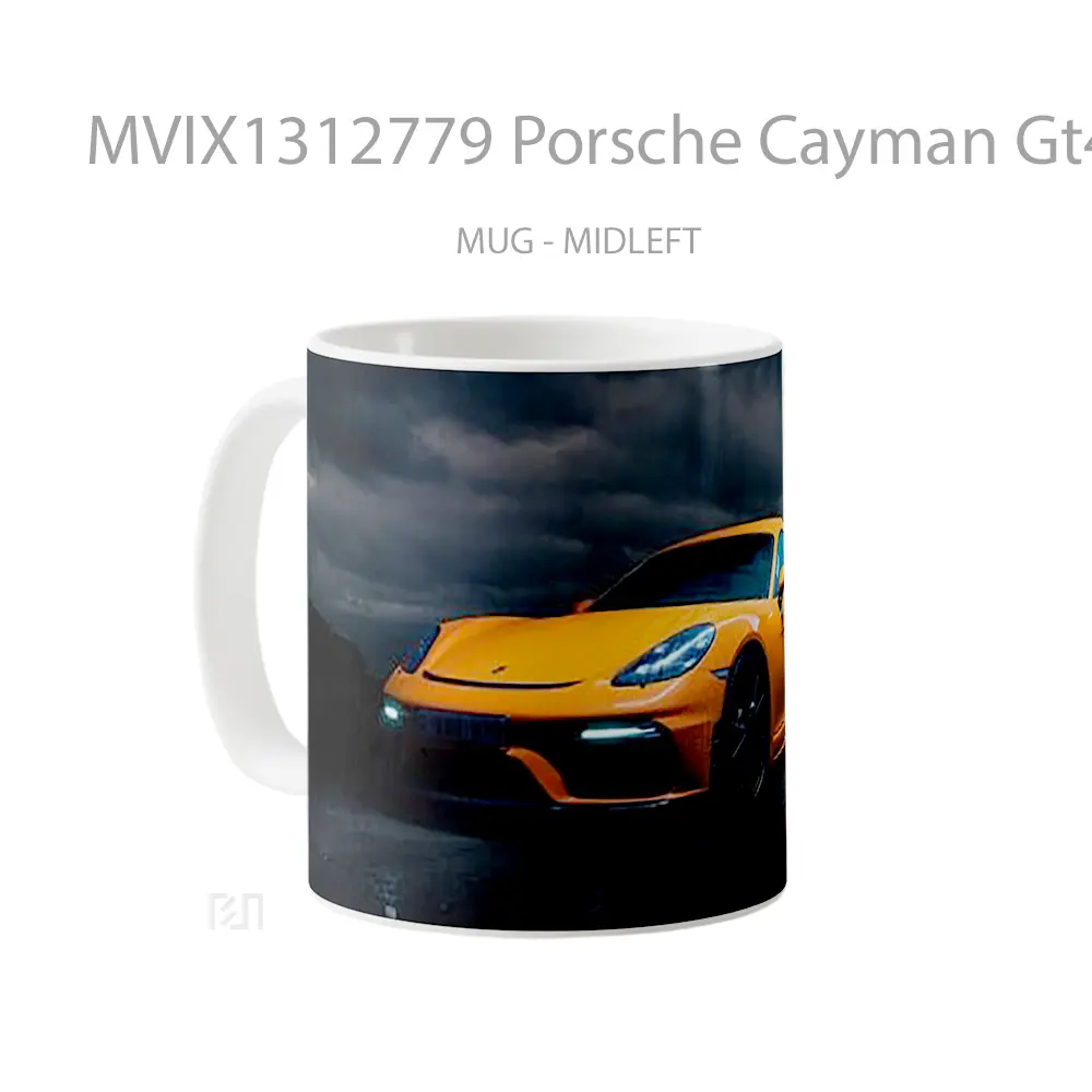 Mug Porsche Cayman Gt4 Front Cangkir Mobil - Tampak Tengah