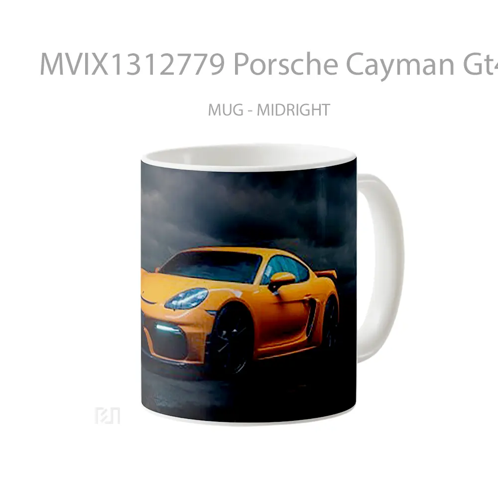 Mug Porsche Cayman Gt4 Front Cangkir Mobil - Tampak Tengah