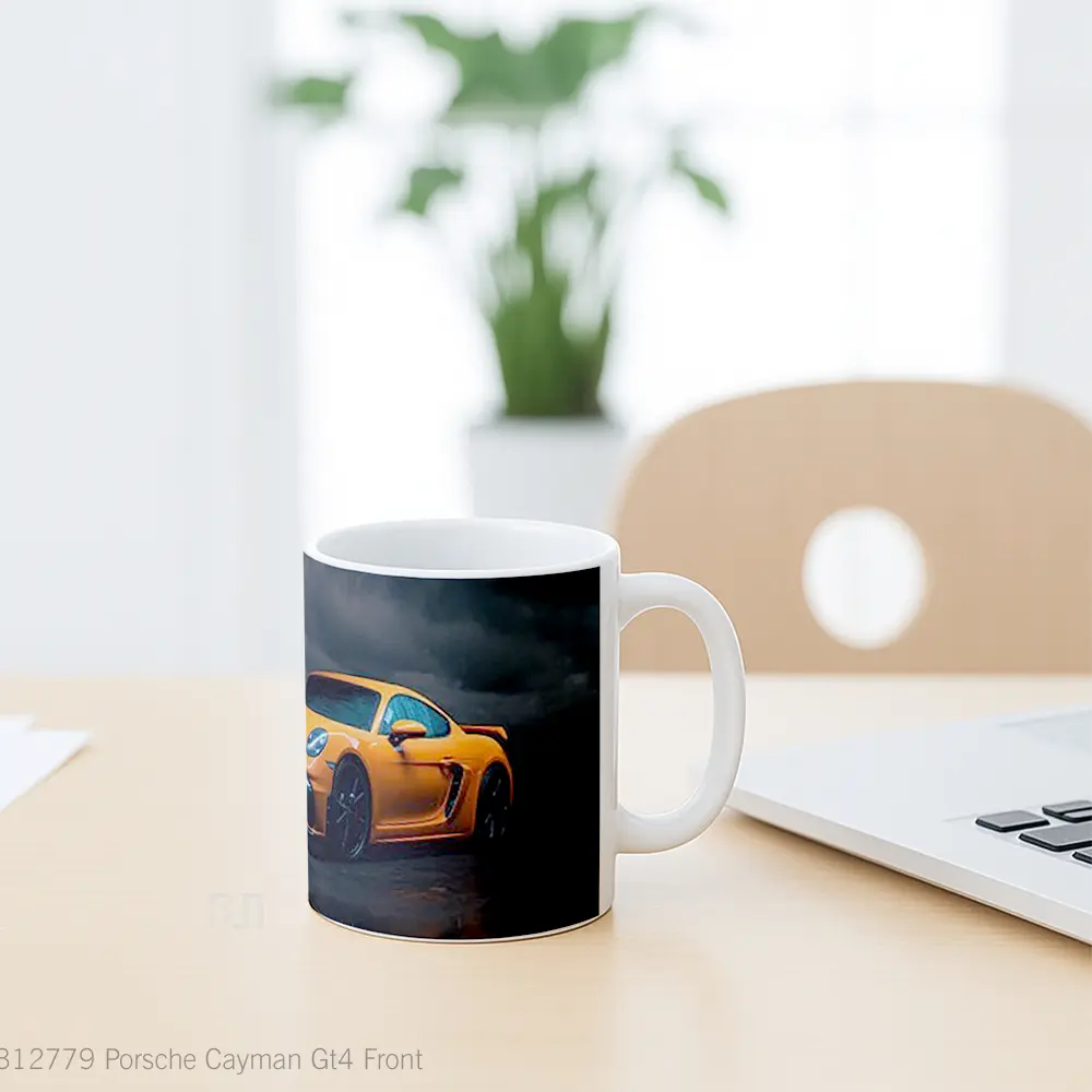 Mug Porsche Cayman Gt4 Front Cangkir Mobil - Tampak Tengah