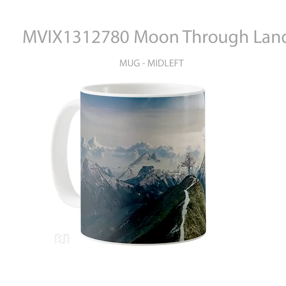 Mug Moon Through Landscape Gelas Pemandangan Alam - All-side / Desain