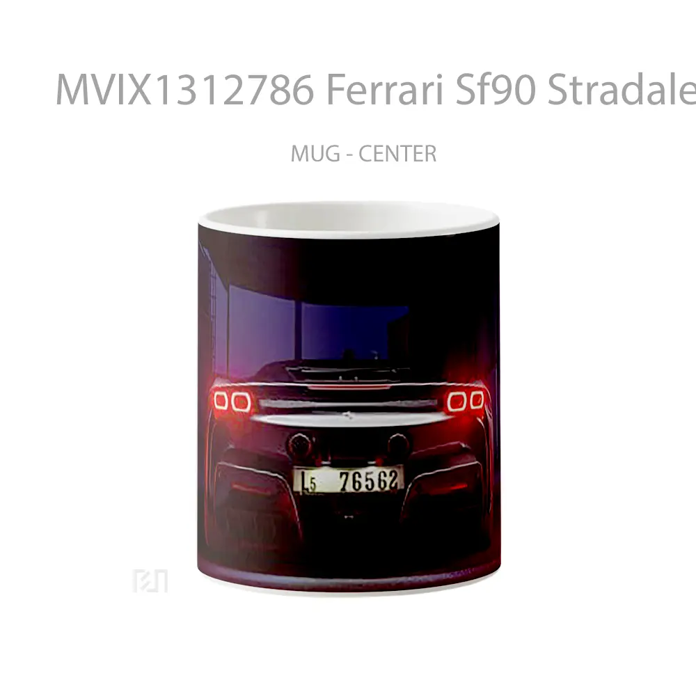 Mug Ferrari Sf90 Stradale Rear Cangkir Mobil