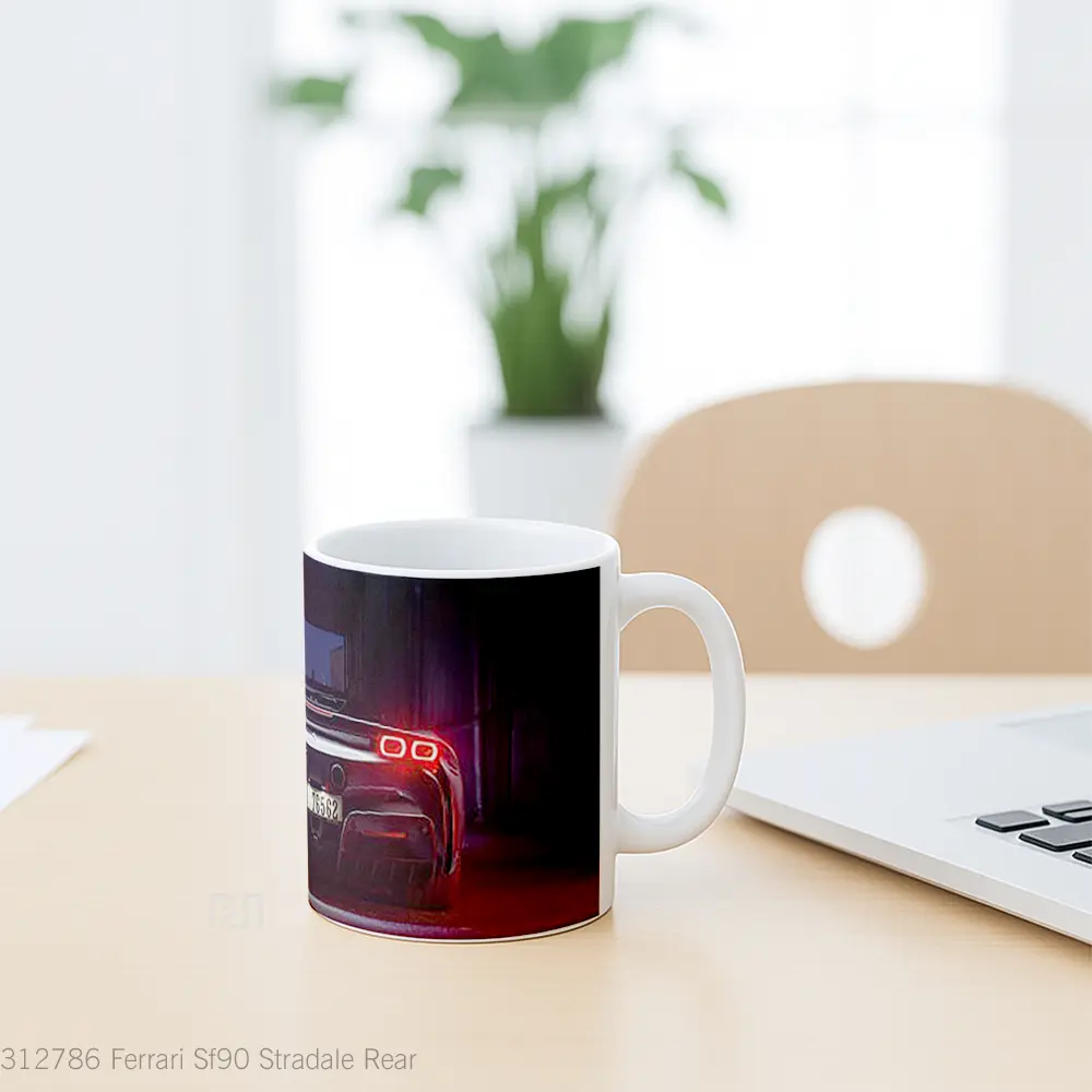 Mug Ferrari Sf90 Stradale Rear Cangkir Mobil - All-side / Desain