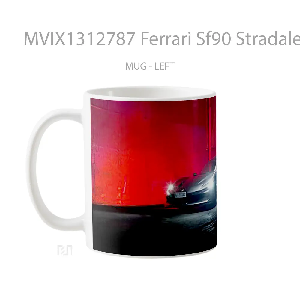 Mug Ferrari Sf90 Stradale Cangkir Mobil - All-side / Desain