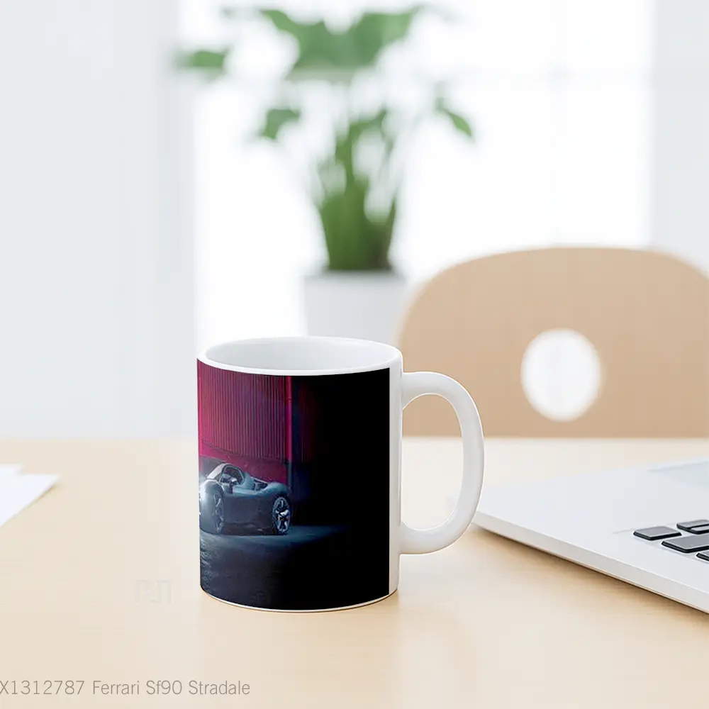 Mug Ferrari Sf90 Stradale Cangkir Mobil - All-side / Desain