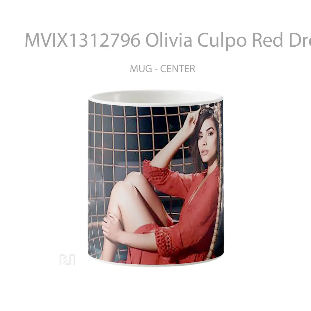 Mug Olivia Culpo Red Dress Gelas Selebriti